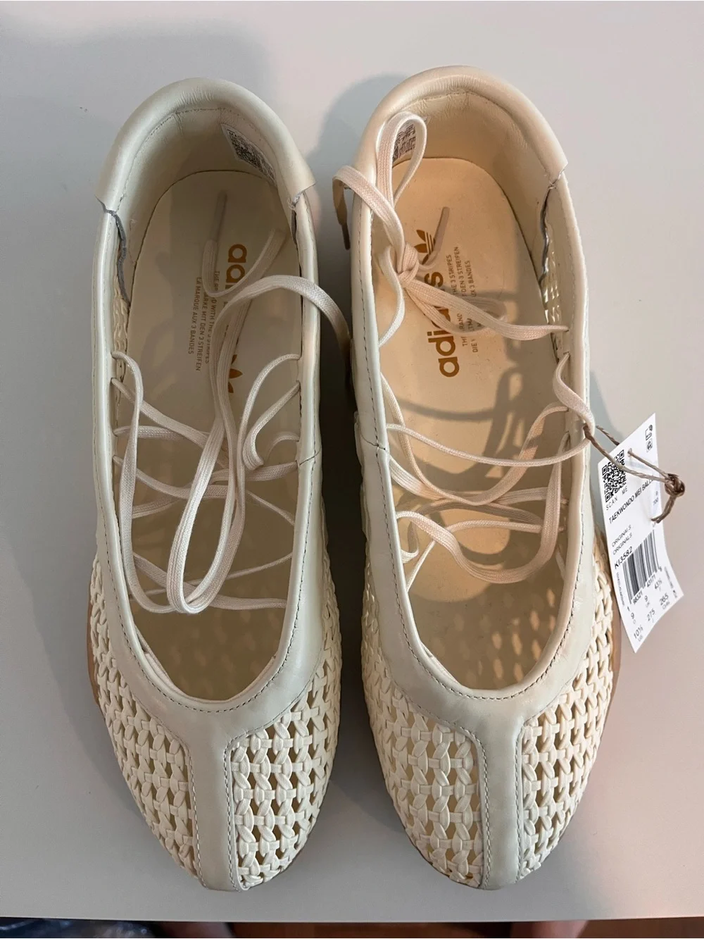 NWT / adidas Women’s Taekwondo Cream Woven Ballet Flats